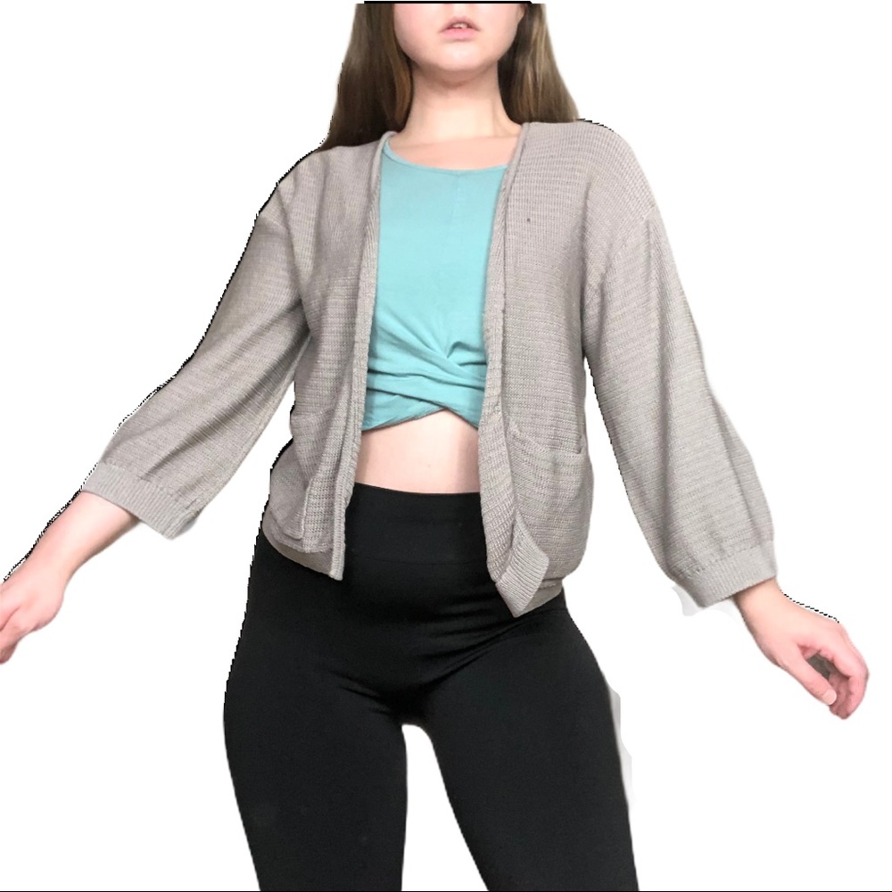 Aritzia Babaton Beige/Tan 100% Cotton Cardigan XS